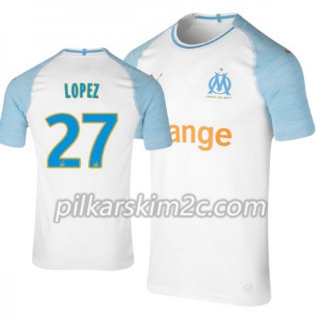 Koszulka Olympique Marsylia Lopez 27 Główna 2018-2019 - Koszulki Piłkarskie